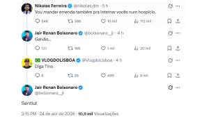 Jair Renan debocha de Nikolas