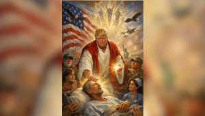 Trump divulga imagem em que aparece como Jesus, apaga e tenta se explicar: ‘Era como médico’