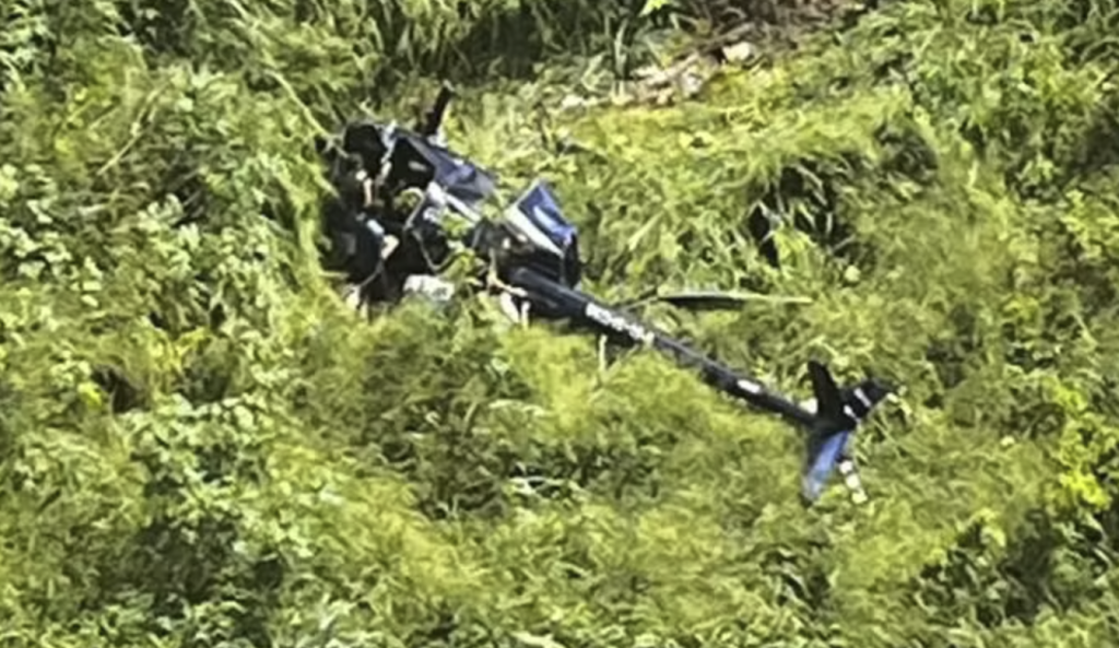 Helicóptero com quatro pessoas caí na Paraíba