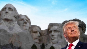Trump posta montagem com seu rosto no monte Rushmore