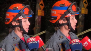 Bombeiros trabalham para resgatar vítima que estaria presa em escombros no Jaguaré