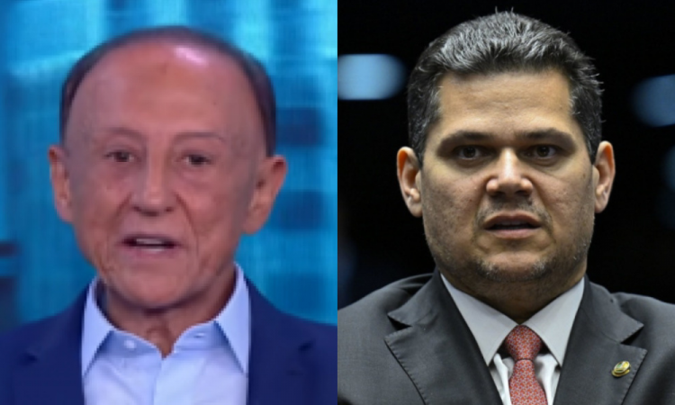Presidente da Fiesp, Paulo Skaf, e o presidente do Senado, Davi Alcolumbre