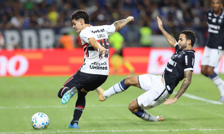 PA - BELÉM - 31/05/2026 - BRASILEIRO A 2026, REMO X SÃO PAULO - Lucca jogador do São Paulo durante partida contra o Remo no estádio Mangueirão pelo campeonato Brasileiro A 2026.