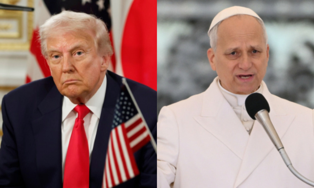 Presidente dos EUA, Donald Trump, e o papa Leão XIV