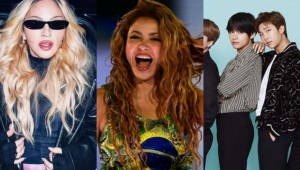 Madonna, Shakira e o grupo BTS