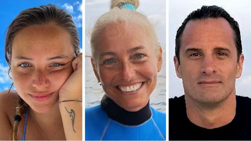 Giorgia Sommacal, sua mãe, Monica Montefalcone e o instrutor de mergulho Gianluca Benedetti