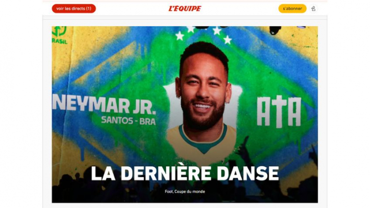 Jornal L'&eacute;quipe da Fran&ccedil;a