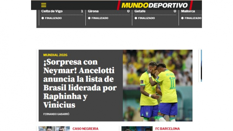 Jornal Mundo Deportivo da Espanha