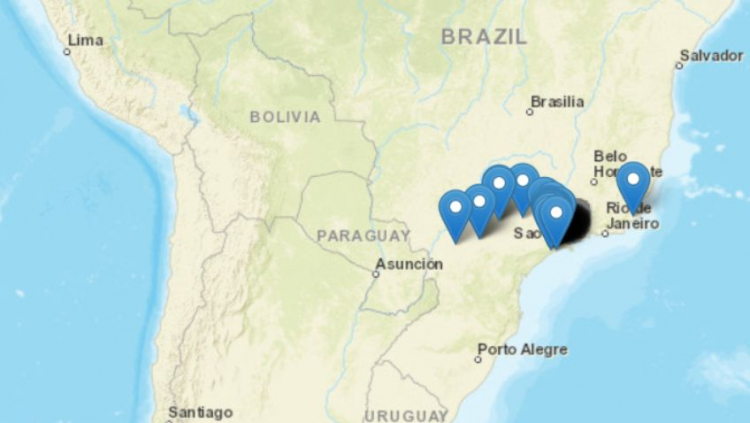 Tremor foi registrado por internautas em São Paulo pela Rede Sismográfica Brasileira