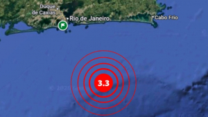 Tremor de magnitude 3.3 é registrado na costa do RJ