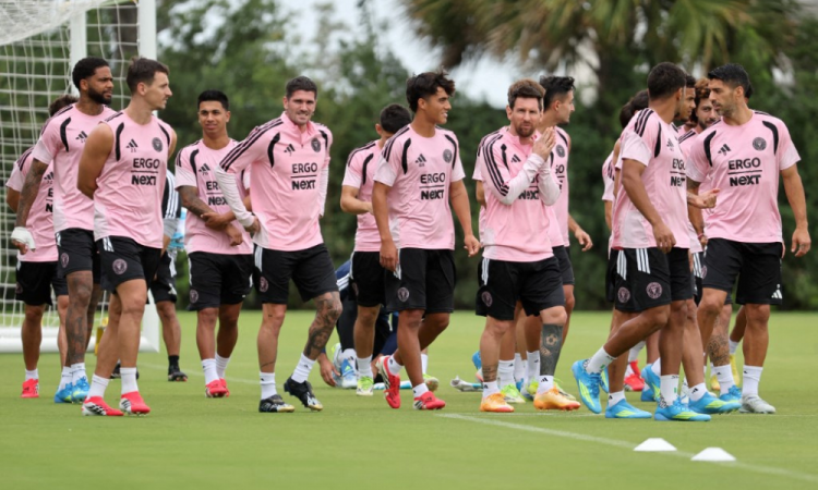 Equipe do Inter Miami durante sessão de treinamento